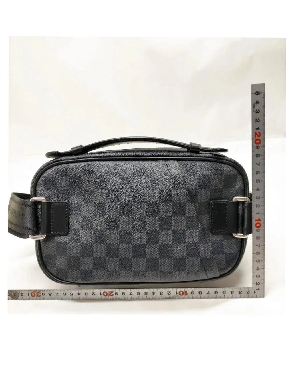 Authentic Louis Vuitton Ambler Damier Graphite Belt Bag Crossbody LV Luxury